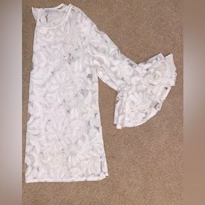 White shirt with design size medium